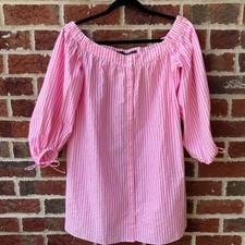 ZARA Pink Striped Mini Dress Size Medium