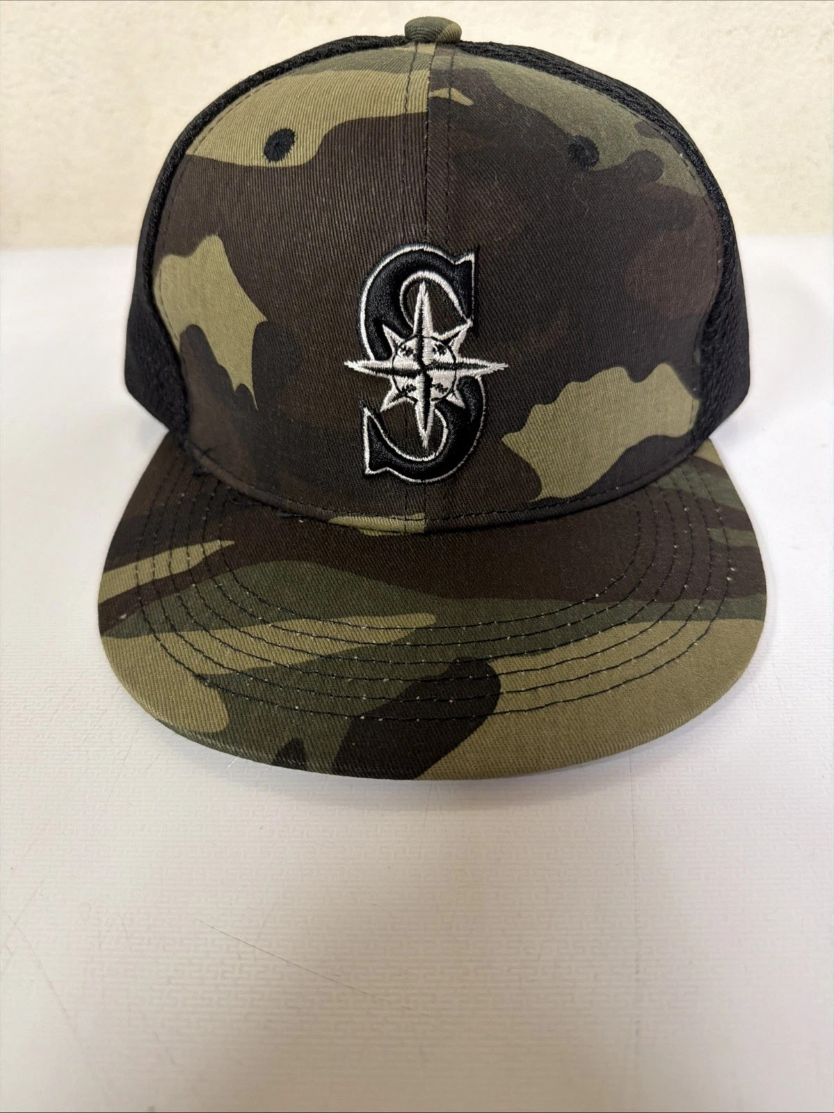 Seattle Mariners Hat Camo Mesh Back SGA Salute To Military Snapback Free Ship