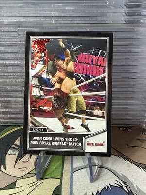 John Cena 2013 Topps Best of WWE Blue Card 84 Wins the 30-Man Royal Rumble Match