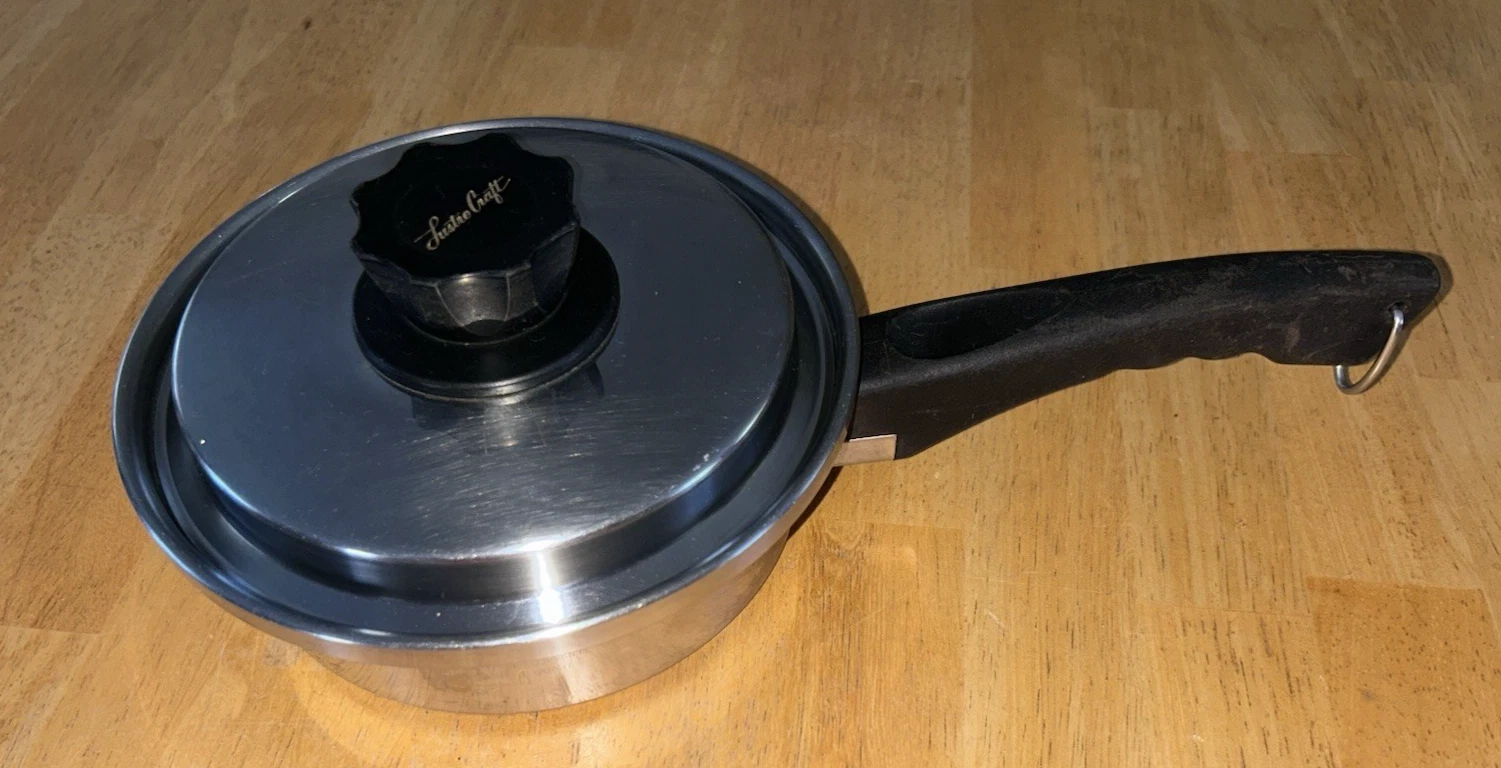Lustre Craft 3 Ply Stainless Steel 1 Qt. Saucepan W Lid