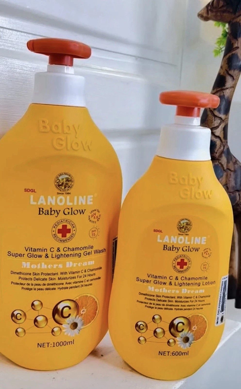 Lanoline Baby Glow Vitamin C & Chamomile Lightening Lotion + Gel Wash - 2pcs Set
Opens in a new wind
