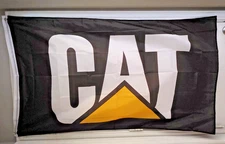 CAT Caterpillar Logo Flag Banner 3x5 ft Mancave Garage Flag MX/SX