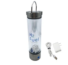 H2 FUEL Water Hydrogen Ionizer Bottle With Charging Brick And Cable