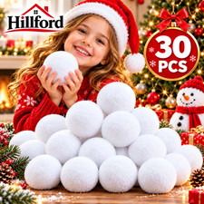 2430pcs 7cm White Plush Realistic Artificial Snowballs, Christmas Decorations