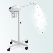 Standing Rolling Facial Steamer Adjustable Height Nano Ionic Face Steamer