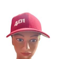 Flexfit 401 Red Fitted Hat Baseball Cap Yupoong S-M Small Medium