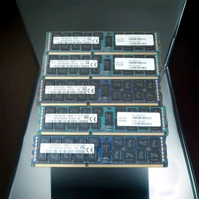 Lot of 5 SK hynix 16GB RAM 2Rx4 PC3L-12800R-11-12-E2 Server RAM
