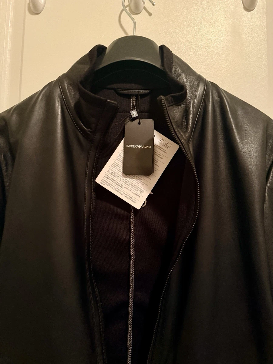 Emporio Armani Leather Outer Shell Jackets for Men for Sale | Shop