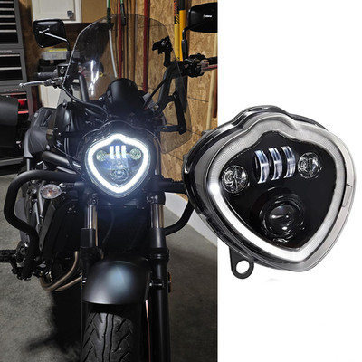 LED Scheinwerfer für Kawasaki VN 650 Vulcan S 650 2015-2021 mit DRL Halo Licht