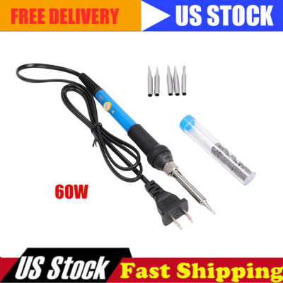 Electric Soldering Iron Gun Adjustable Temperature 60W 110V Welding Solder Wire