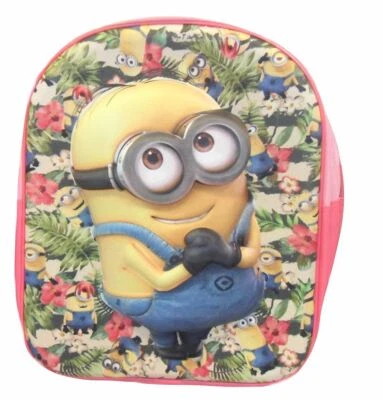 Minions Despicable Me 3D Eva Backpack Rucksack School Nursery Bag New