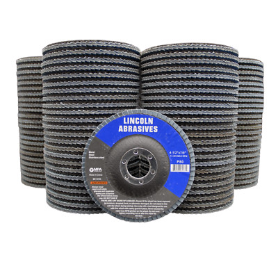 100 Pack Flap Discs 80 Grit 4.5'' x 7/8'' Grinding Sanding Wheels Disc Zirconia