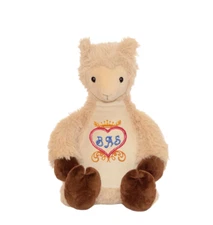 Personalized  embroidered llama plush stuffed animal gift