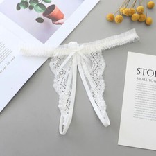 Sexy Women Lace Crotchles Panties Thong G string Lingerie Underwear T-back Brief