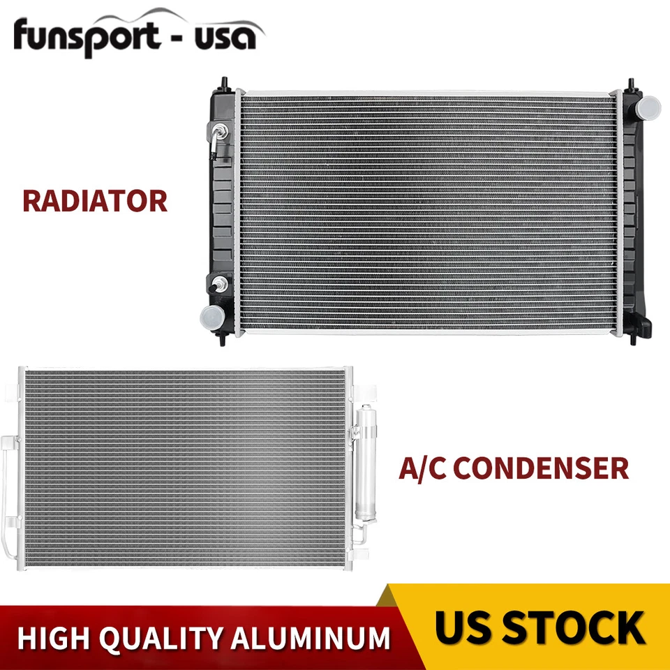 Radiator + AC Condenser for  2007-2018 Nissan Altima 2009-2019 Maxima 2.5L 3.5L