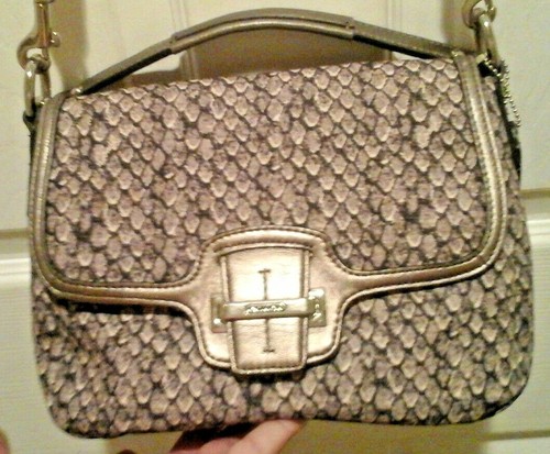 coach snake print purse