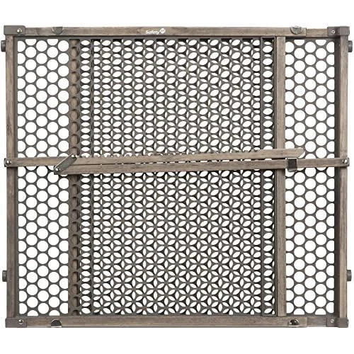 Safety 1st Vintage Wood Baby Gate with Pressure Mount Fastening Gray