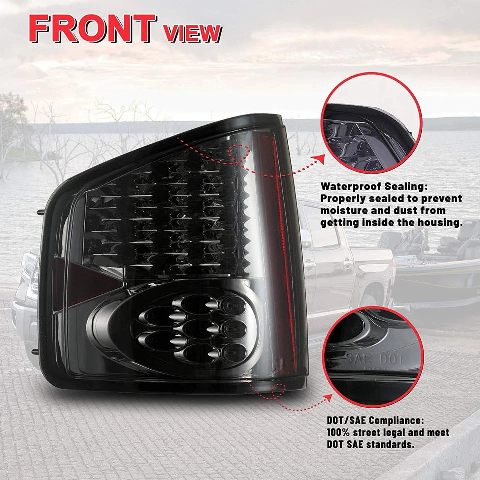 Luces traseras LED para GMC Sonoma 1994-2004 cromo lente humo freno lámpara trasera Foto 2 de 4