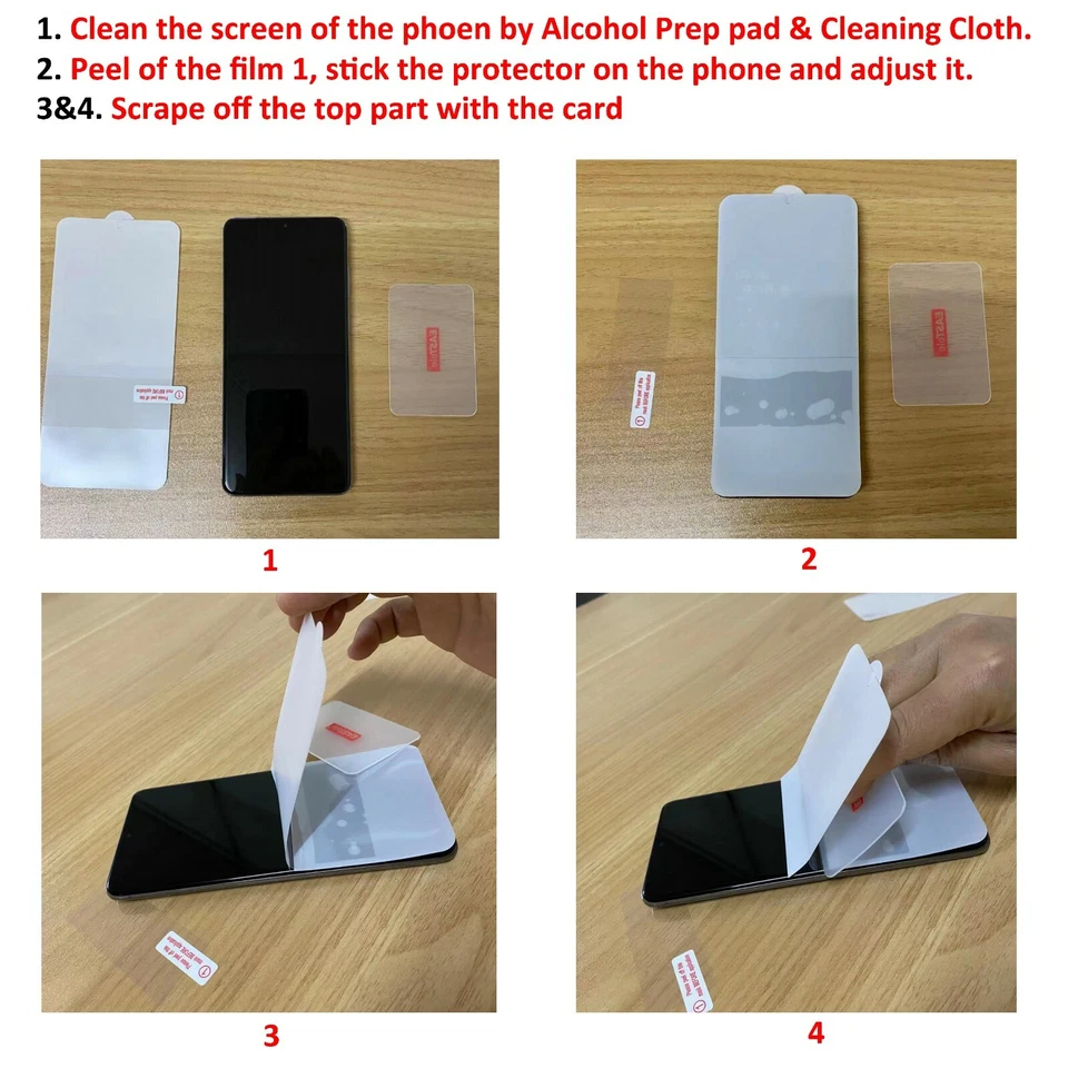 Pacote com 3 Protetores de Tela HYDROGEL para Samsung Galaxy S8-S25 Plus Ultra Note 8-20 - Imagem 3 de 4