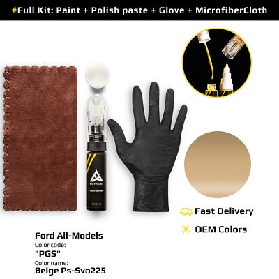 Touch up Paint for Ford Code: PGS Beige Ps/Svo225 Easy Apply Scratch Repair