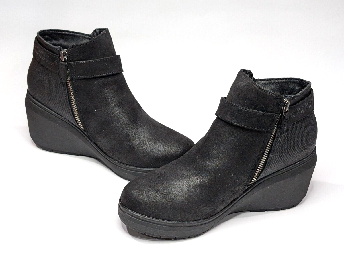 BOBS by Skechers Gala In High Demand Black Women's Wedge Boots