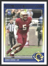 Jared Verse #312 2024 Score Los Angeles RamsRC Rookie