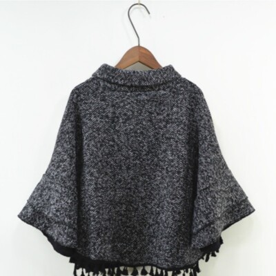 Damen Pom Umhang Umhängetuch Jacke Mantel Damen Schals Poncho Top Warm
