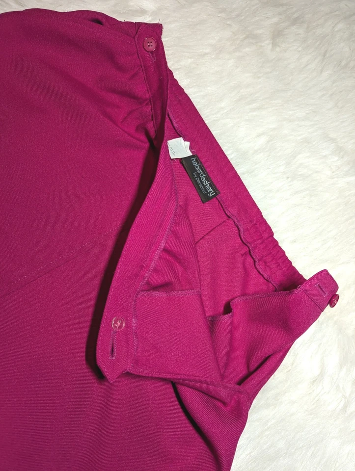 HABERDASHERY By PERSONAL Mujer 2 Piezas ROSA INTENSO Falda Traje POLIÉSTER Talla 14/18 Foto 4 de 4