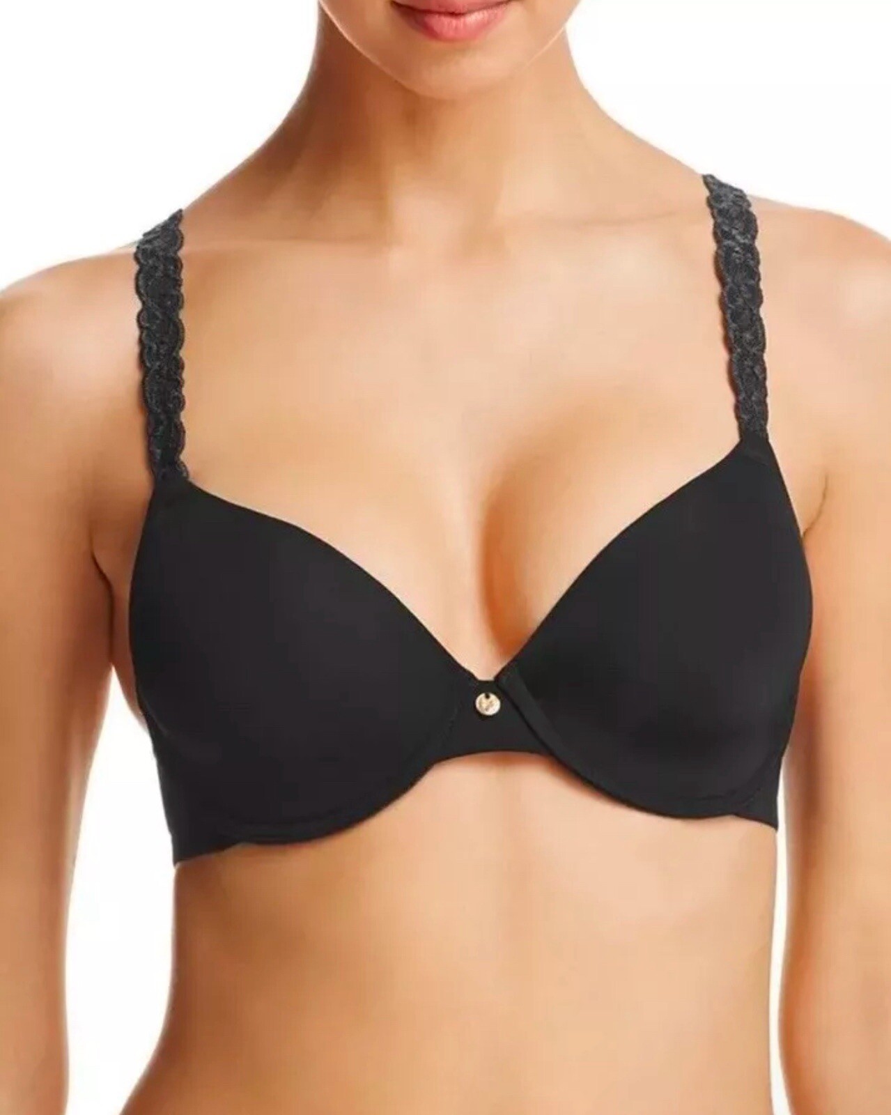 Natori 731080 NEW Rose Dream Custom Coverage Underwire Bra Black Size 34DDD