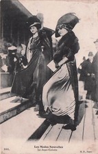 Carte postale ancienne PARIS modes nouvelles la jupe-culotte verso moulin rouge