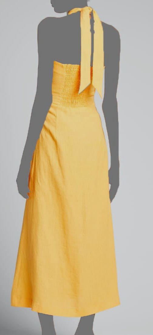nanushka soffio linen halter dress Anya Linen Halter Mini Dress / Oat Marle | MESHKI