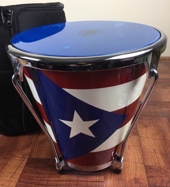 Caja Vallenata Drum. Tambores Barranquilla, Fiberglass With Puerto Rico