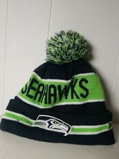 NFL SEATTLE SEAHAWKS NEW ERA SIDELINE SPORT KNIT Beanie POM POM