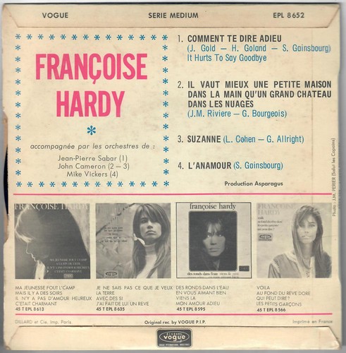 FRANÇOISE HARDY Je Veux Qu'il Revienne 1964 Yéyé Girl EP Vogue languette 45T - Picture 2 of 4