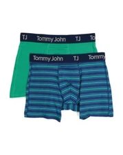 TOMMY JOHN 2pk Cotton Stretch Boxer Briefs choose size NEW