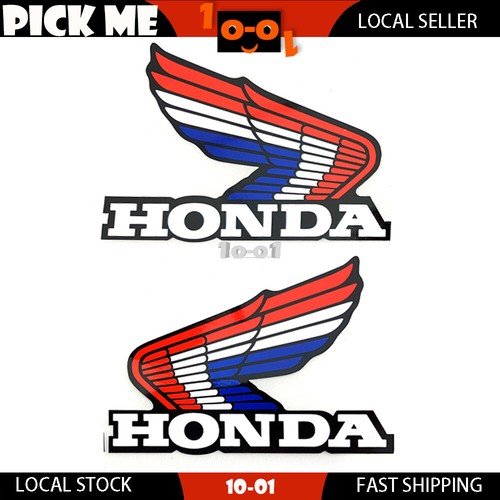 For Honda Wings Motorbike Sticker Decals SL CR XL TRX Pair FUEL TANK WING DECALS eBay