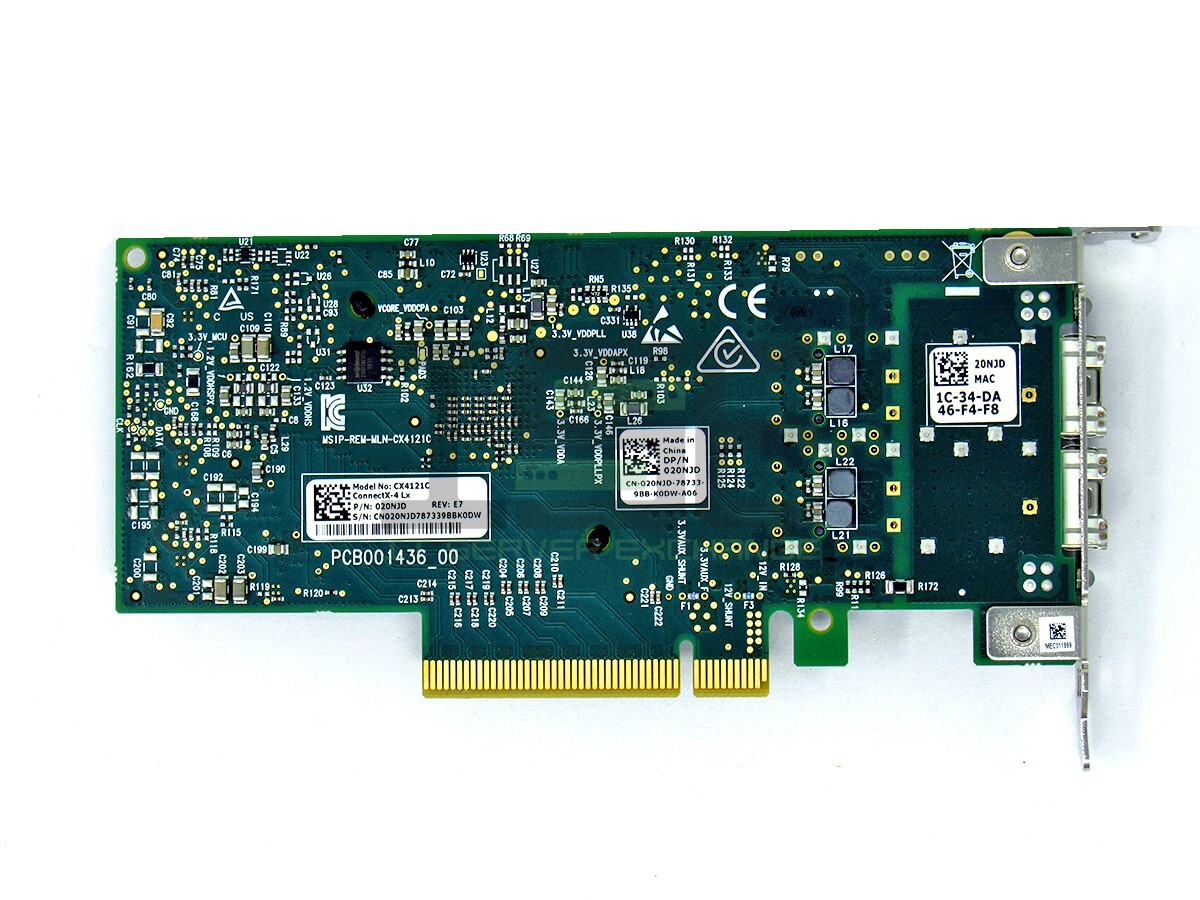Dell 20NJD Mellanox CX4121C ConnectX-4 Dual Port 25GbE SFP28