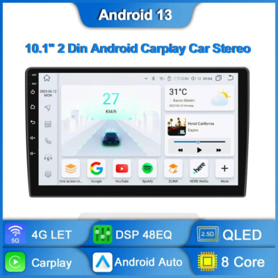 10.1'' 4+32G Android 13.0 CarPlay 8 Core Car Stereo Radio GPS Navi Head Unit 2Din