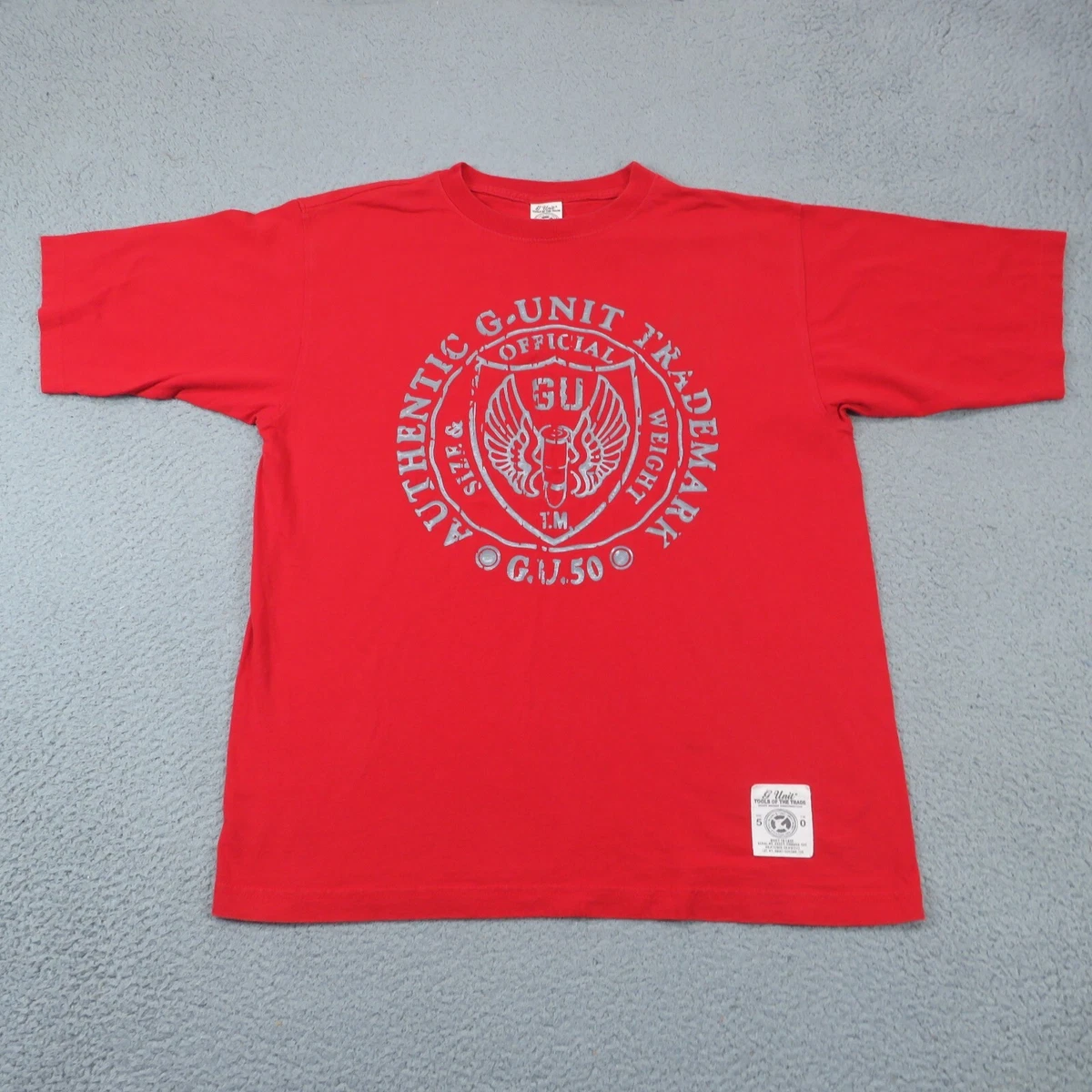 VINTAGE ヴィンテージ THE GAME 50CENT G-UNIT プロモTシャツ 入手困難 Y2K コットン ブラック レッド サイズL 美品 中古 4b005405 VINTAGE ヴィンテージ THE GAME 50CENT G-UNIT プロモTシャツ 入手困難