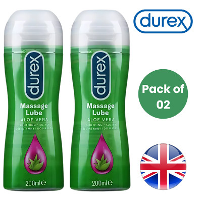 Durex Play Massage 2 in 1 Lube 200mL Massage Gel Soothing Aloe Vera - Pack  of 2 | eBay UK