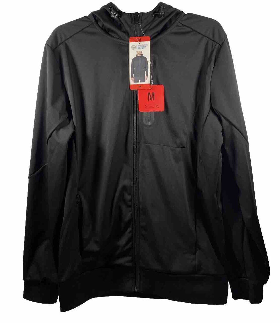 Mondetta Outdoor Project Men’s Full Zip Jacket Adjustable Hood Black Sz Med NWT eBay