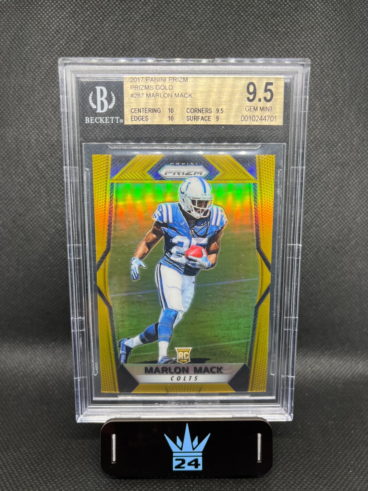 Marlon Mack Panini Prizm Rookie Autographs #MM Gold