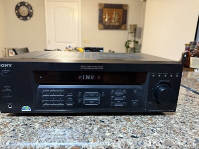 Sony STR-DE185 AM/FM Stereo Receiver Tested Working No Remote Black 2-Channel