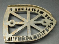 Cast Iron Footed Sad Iron Trivet - Advertising Enterprise MFC Co Philadelphia PA
