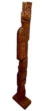  Dale Brown Totem Pole Thunderbird Native Inspired Statue 3.5' Hand Crafted