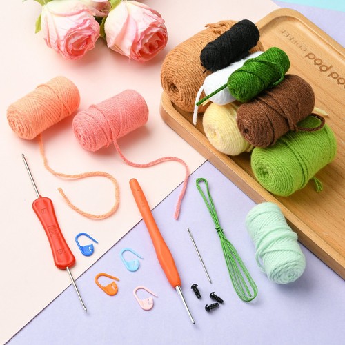 Sukkulenten Topf Display Dekor Wolle Garn Häkeln Stricken Kit Zum Selbermachen Pflanzen Handwerk - Bild 2 von 5