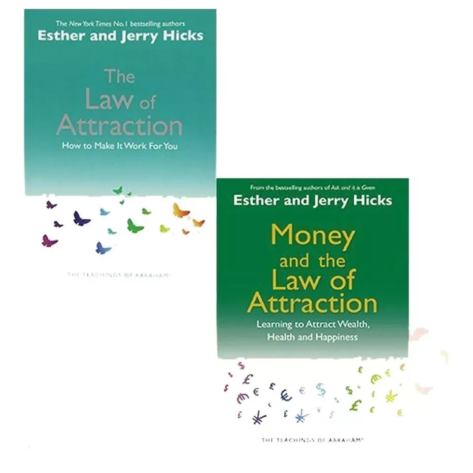 Esther and Jerry Hicks 2 Books Set Money Law of Attraction,Health And Happiness