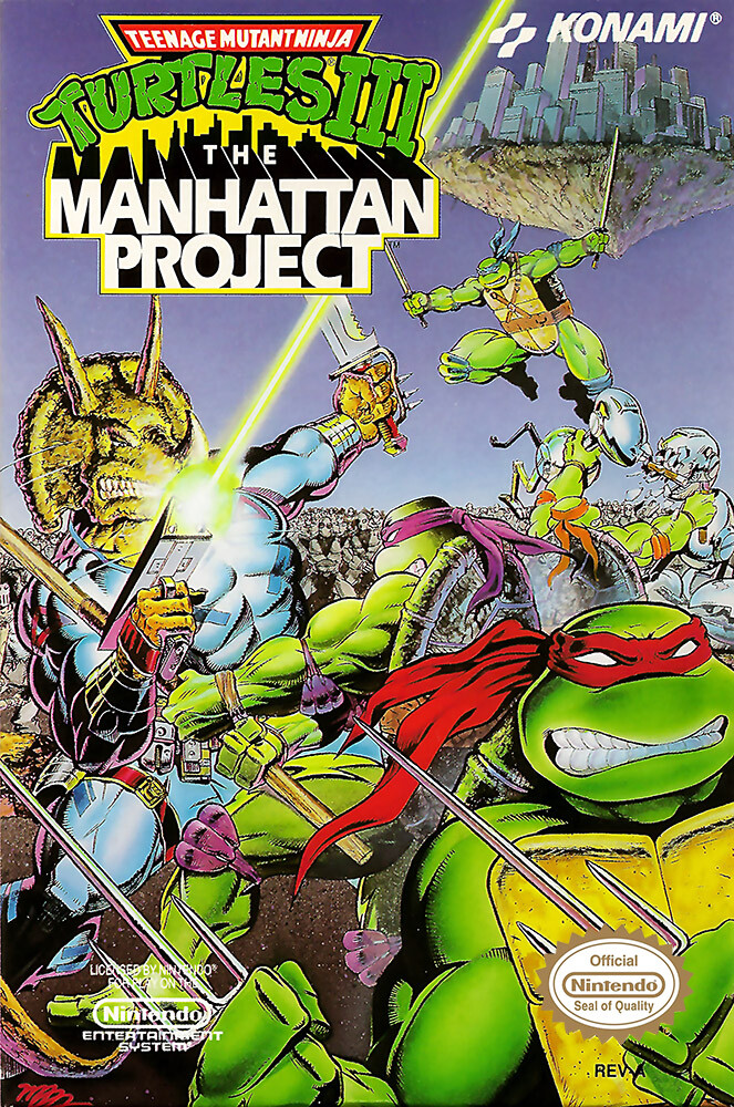 Teenage Mutant Ninja Turtles III BOX ART NES Premium POSTER MADE