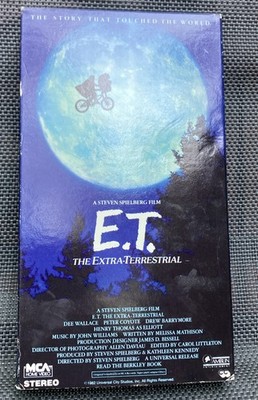 E.T. The Extra Terrestrial VHS 1982 Green and Black Tape Spielberg  ***TESTED**