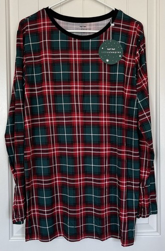 Little Sleepies Bamboo Pajamas Set Fireside Plaid Shirt Pants Large PJ's $76 NEW - Picture 4 of 19